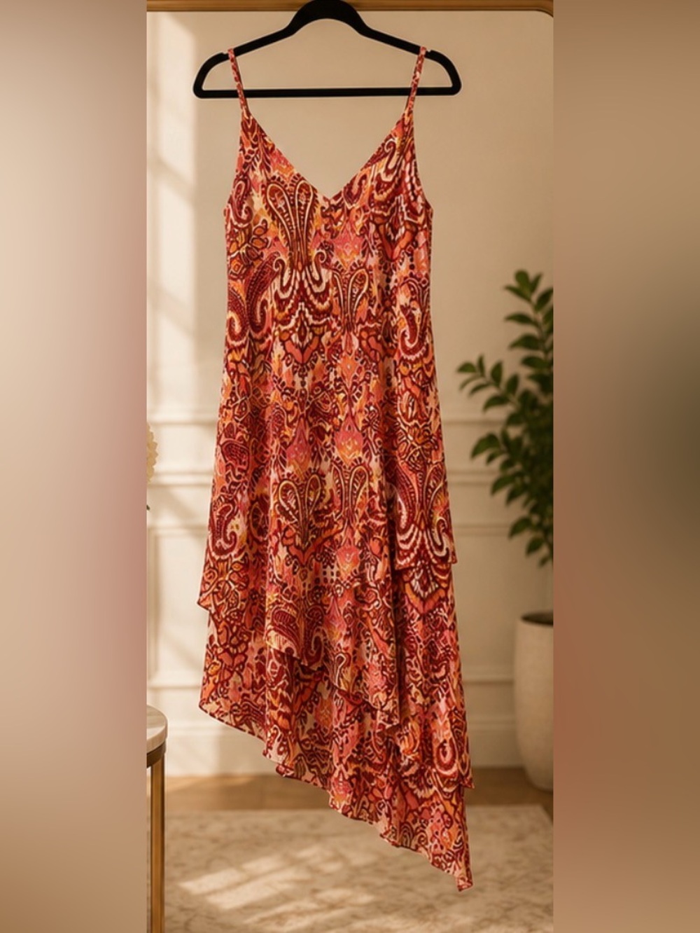 Sanctuary Paisley Asymmetrical Cami Dress – Size Medium